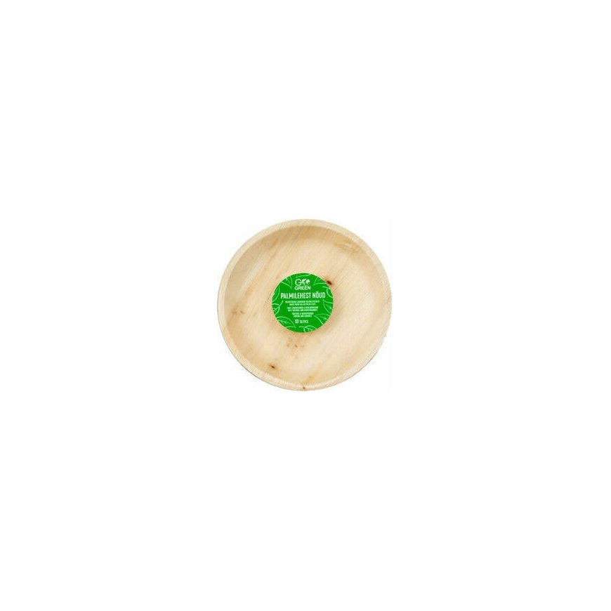 Palm leaf plates Go Green Ø23cm 10 pcs|0,37kg