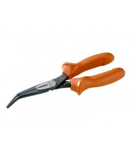 Bahco Snipe nose pliers, bent tip, insulated handles