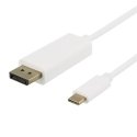 Deltaco USBC-DP051-K videokaabliadapter 0,5 m USB tüüp-C DisplayPort Valge Deltaco USBC-DP051-K videokaabliadapter 0,5 m USB tüüp-C DisplayPort Valge
