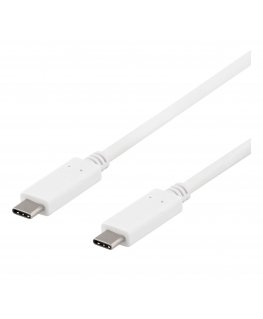 Deltaco USBC-1407 USB kabelis 1 m USB 3.2 Gen 2 (3.1 Gen 2) Balts