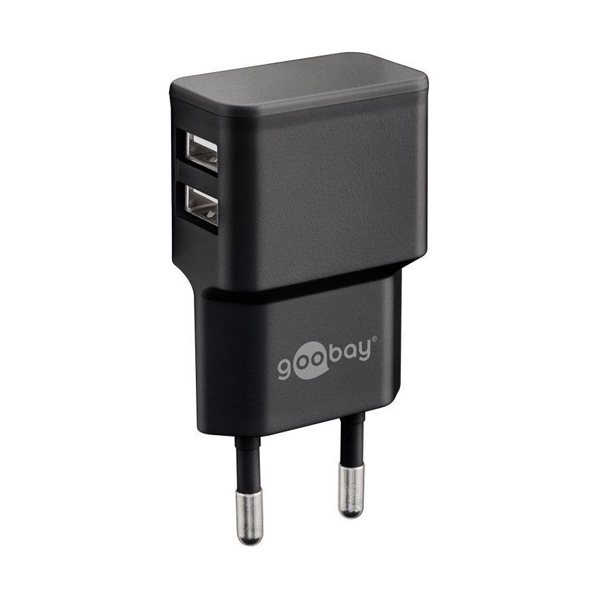 Goobay 44951 mobile device charger Mobile phone, Smartphone Black AC Indoor