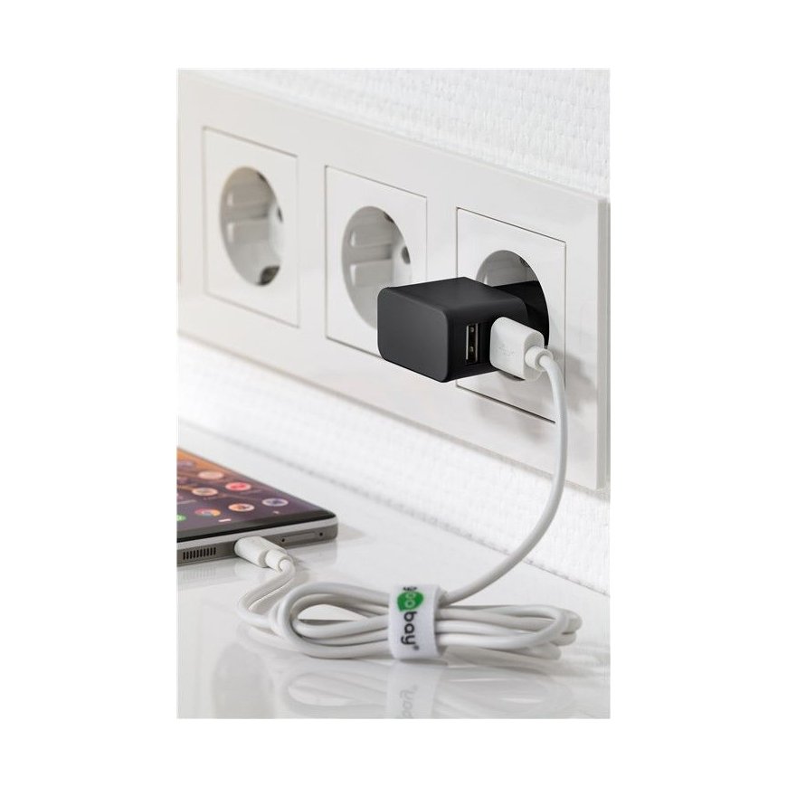 Goobay 44951 mobile device charger Mobile phone, Smartphone Black AC Indoor – 2
