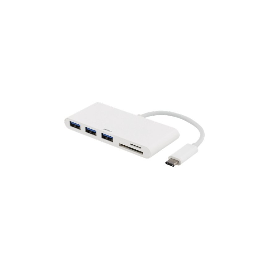 Deltaco USBC-HUB dokstacija USB 2.0