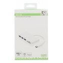 Deltaco USBC-HUB док-станция для ноутбука USB 2.0 Type-C Белый Deltaco USBC-HUB док-станция для ноутбука USB 2.0 Type-C Белый