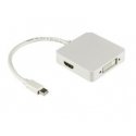 Deltaco DP-MULTI1 video cable adapter 0.2 m Mini DisplayPort DisplayPort + DVI + HDMI White Deltaco DP-MULTI1 video cable adapter 0.2 m Mini DisplayPort DisplayPort + DVI + HDMI White