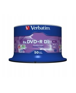 Verbatim DVD+R Double Layer 8x Matt Silver 50pk Spindle 8,5 GB DVD+R DL 50 tk