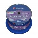 Verbatim DVD+R Double Layer 8x Matt Silver 50pk Spindle 8,5 GB DVD+R DL 50 kpl Verbatim DVD+R Double Layer 8x Matt Silver 50pk Spindle 8,5 GB DVD+R DL 50 kpl