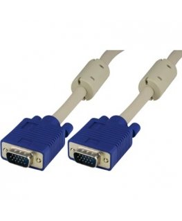 Deltaco RGB HD15 VGA кабель 5 m VGA (D-Sub) Синий, Серый