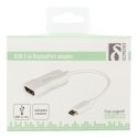 Deltaco USBC-DP1 видео кабель адаптер 0,1 m USB Type-C DisplayPort Белый Deltaco USBC-DP1 видео кабель адаптер 0,1 m USB Type-C DisplayPort Белый
