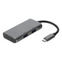 Deltaco USBC-HUB201 dokstacija Vadu USB 3.2 Gen 1 (3.1 Gen 1) Type-C Pelēks Deltaco USBC-HUB201 dokstacija Vadu USB 3.2 Gen 1 (3.1 Gen 1) Type-C Pelēks