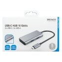 Deltaco USBC-HUB201 dokstacija Vadu USB 3.2 Gen 1 (3.1 Gen 1) Type-C Pelēks Deltaco USBC-HUB201 dokstacija Vadu USB 3.2 Gen 1 (3.1 Gen 1) Type-C Pelēks