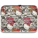 Case Hello Kitty Sleeve HKCSZPDGPTE 14" beige/beige Zip PU Tags Graffiti Case Hello Kitty Sleeve HKCSZPDGPTE 14" beige/beige Zip PU Tags Graffiti