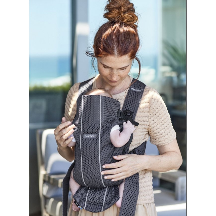 BabyBjorn 021013 Beebide kandmiskott Puuvill, Elastaan, Kangas, Polüester Söehall – 2