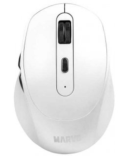 Mouse Marvo Mouse WM106W WH, 1600DPI, Bluetooth a 2.4GHz, optical, 6kl., wireless, white, built-in battery, biurowa, cicha, DUA