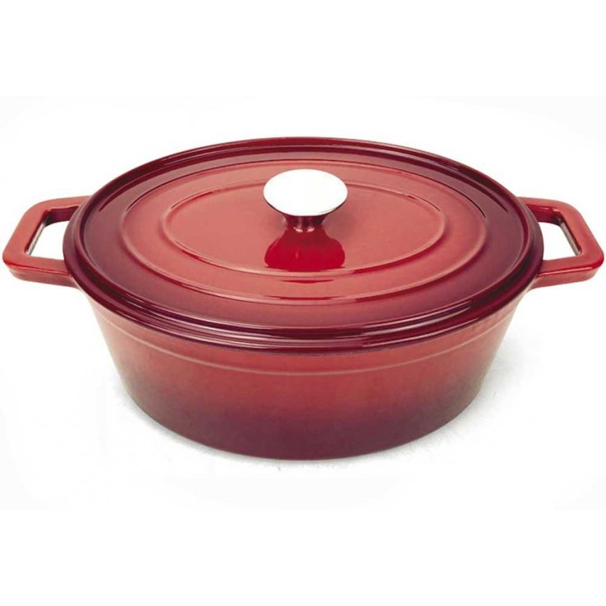 Emaliuotas ketaus puodas 4 l raudonas - Hendi 626849