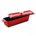 Grand Feu baking dish with lid, red