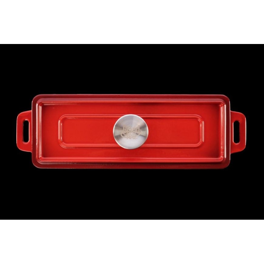 Grand Feu baking dish with lid, red – 4
