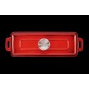Grand Feu baking dish with lid, red