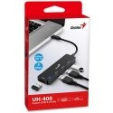 USB (3.0) hub 4-port, juoda, Genius