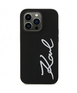 Case Karl Lagerfeld Karl Lagerfeld KLHCN61SKSVGK iPhone 11 / Xr 6.1 inch Black/Black Hard Silicone Signature