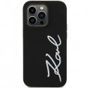 Case Karl Lagerfeld Karl Lagerfeld KLHCN61SKSVGK iPhone 11 / Xr 6.1 inch Black/Black Hard Silicone Signature