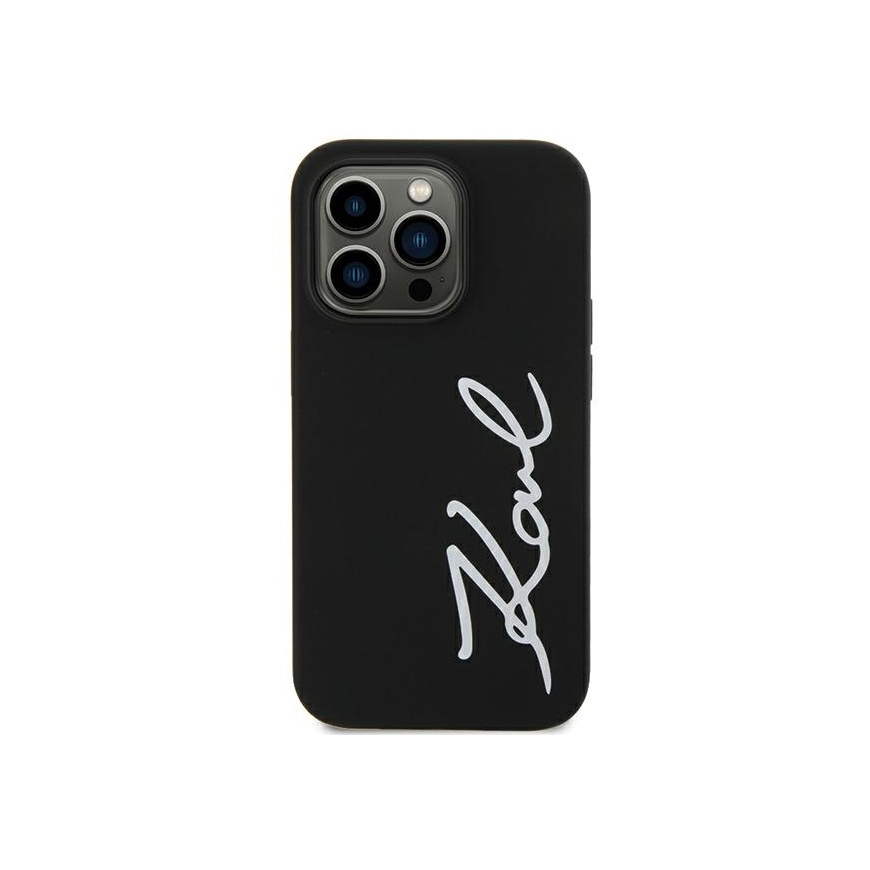 Case Karl Lagerfeld Karl Lagerfeld KLHCN61SKSVGK iPhone 11 / Xr 6.1 inch Black/Black Hard Silicone Signature – 2