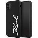 Case Karl Lagerfeld Karl Lagerfeld KLHCN61SKSVGK iPhone 11 / Xr 6.1 inch Black/Black Hard Silicone Signature