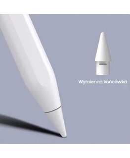 Dėklas USAMS Rysik magnetyczny Active Touch Sensitive Pen rysik balta/baltas ZB254DRB01 (US-ZB254)
