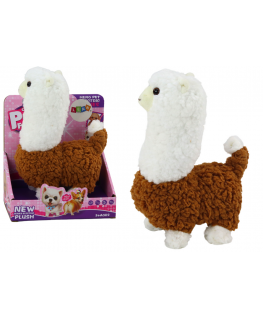 Lean Llama Interactive Pet Brown Alpaca Walks Game 23 cm