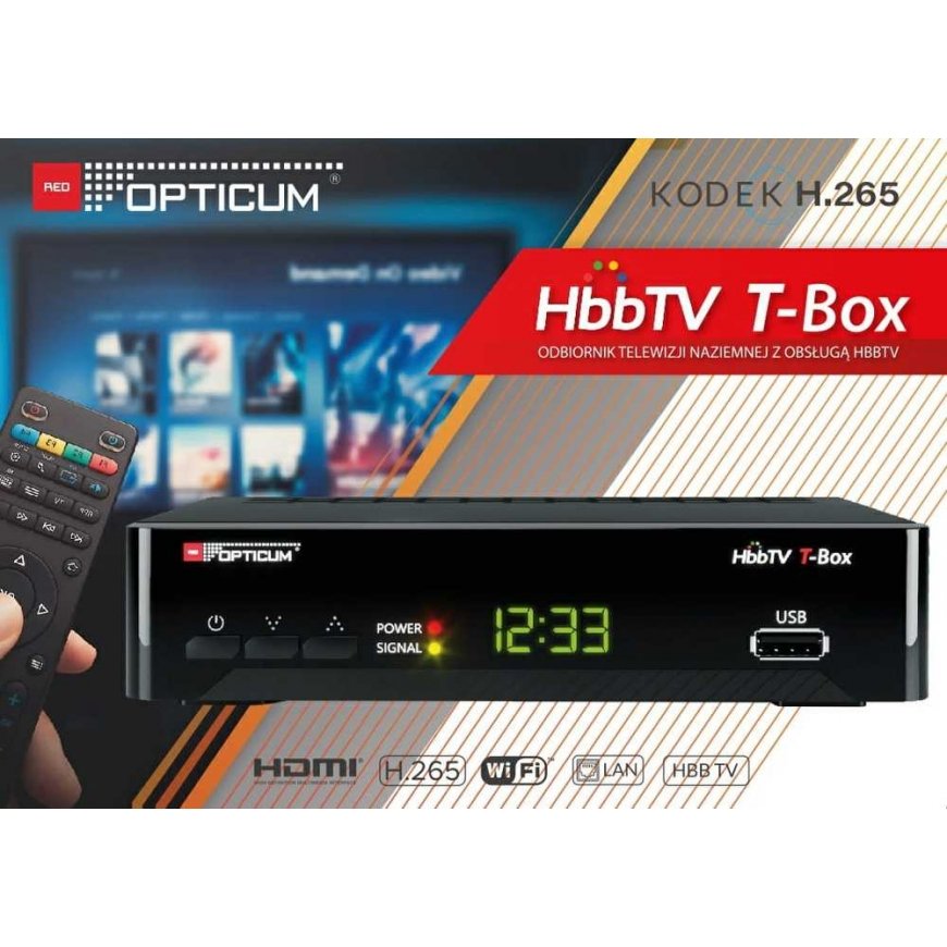 Imtuvas DVB-T2 HBBTV T-BOX Opticum HEVC – 2
