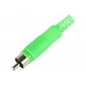 Blow RCA plug (Cinch) green HQ - 20 pcs Blow RCA plug (Cinch) green HQ - 20 pcs