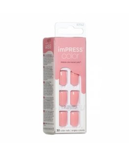 Kiss My Face ImPRESS Color Pretty Rožinė Nails 30 pcs