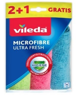 Vileda 4023103217409 салфетка для протирания Микрофибра Разноцветный 3 шт
