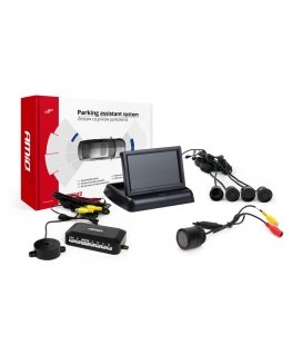 Amio Parking sensor kit tft02 4.3 inch with camera hd-301 and 4 black sensors
