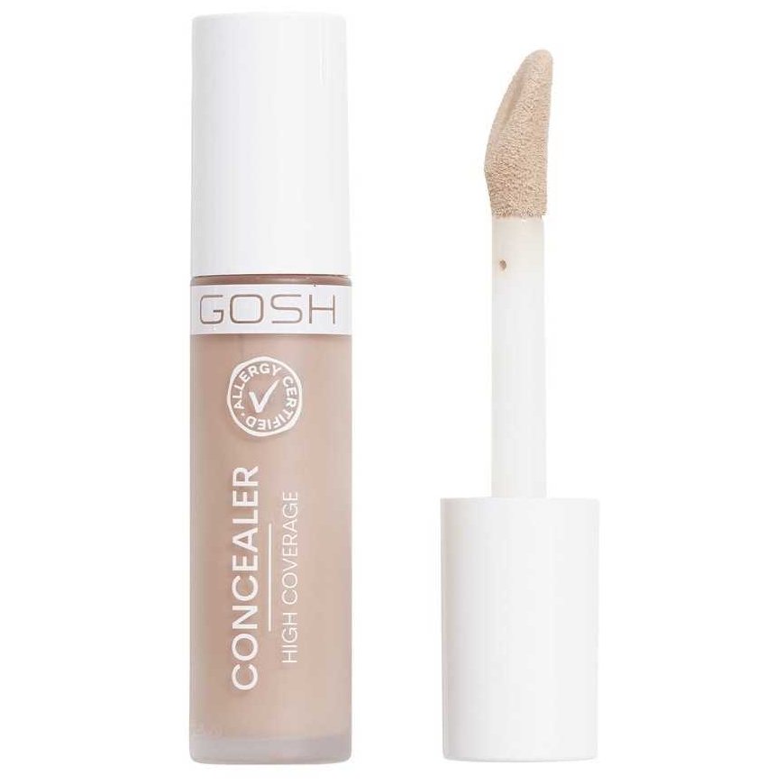 Gosh Maskuoklis High Coverage, labai dengiantis maskuoklis su aplikatoriumi 001 Porcelianas 6ml