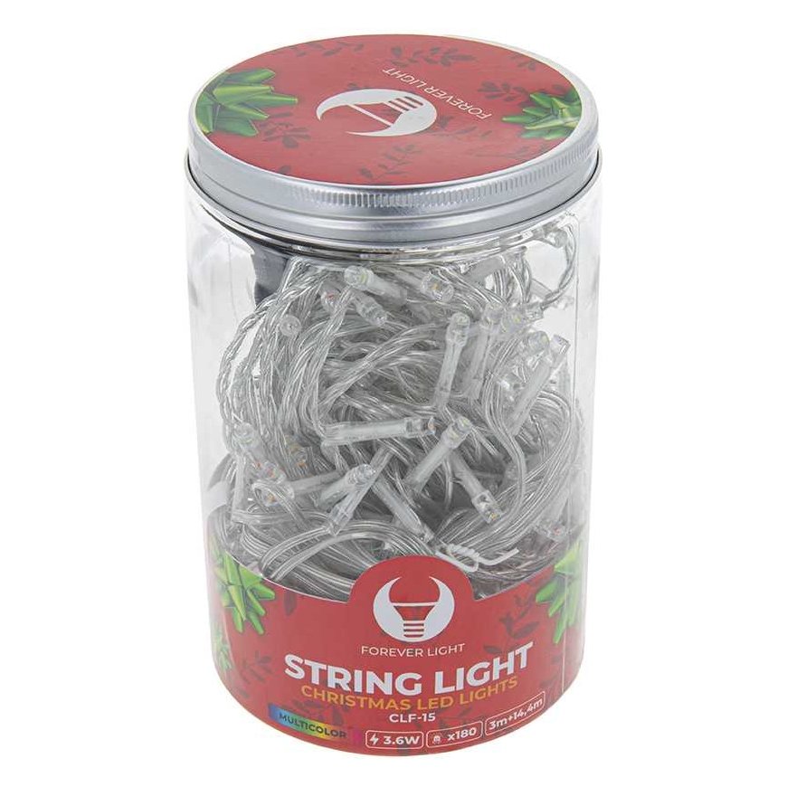 TelForceone String light 180LED 14.4m multicolored Forever Light – 5