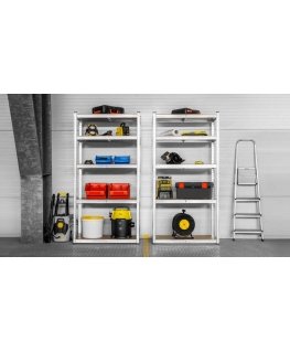Metal warehouse shelf 180x90x40 silver Rebel