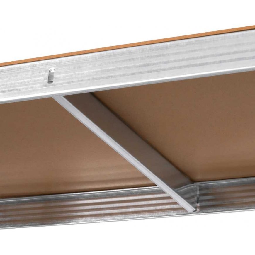 Metal warehouse shelf 180x90x40 silver Rebel – 3