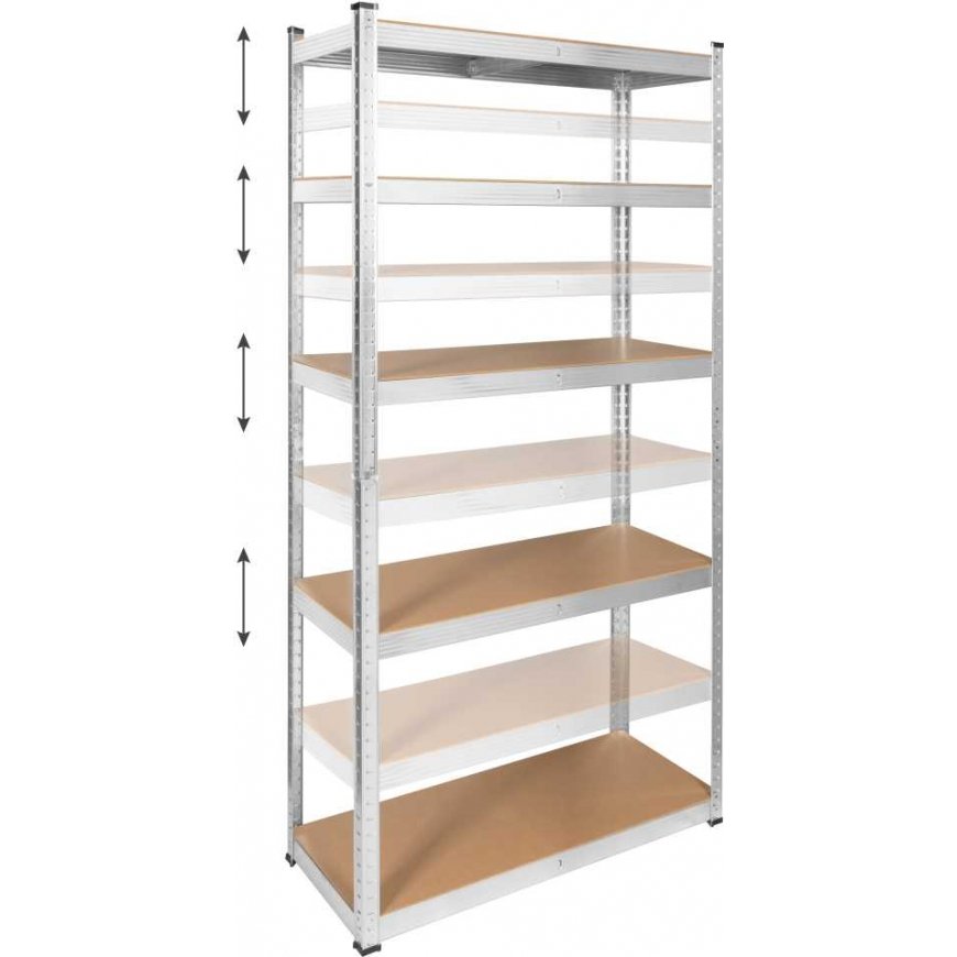 Metalinė sandėlio lentyna 180x90x40 sidabrinė Rebel – 5