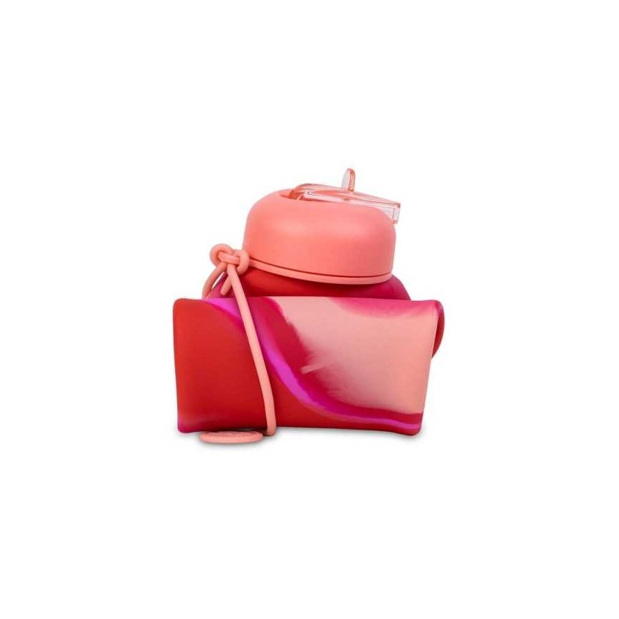 Cool Pack Drinking cup silicone CoolPack Pump 600 ml Girls Pink