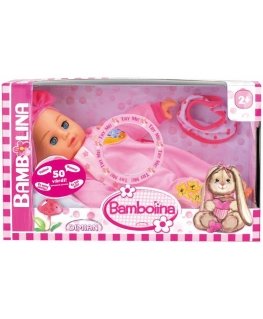 BAMBOLINA talking doll with accessories, 34cm (LV 50 words), BD348LV
