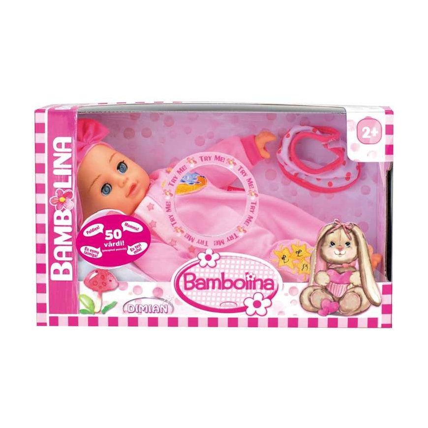 BAMBOLINA talking doll with accessories, 34cm