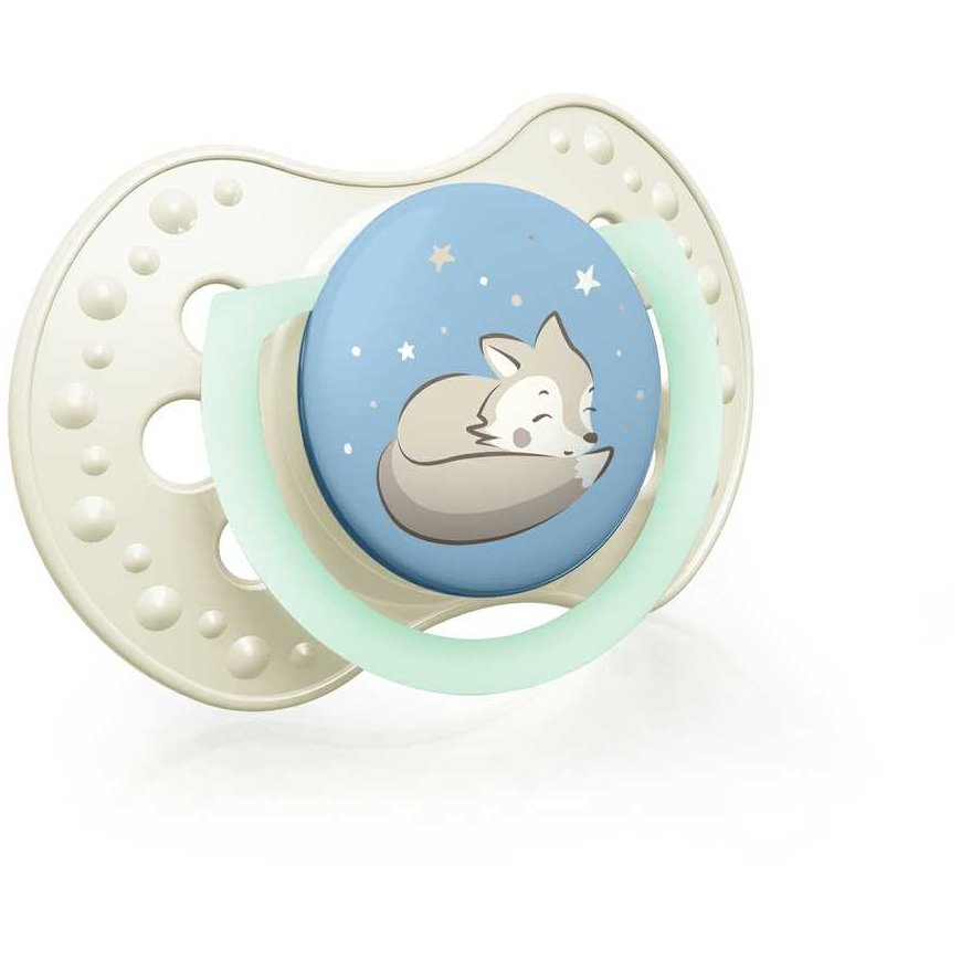 LOVI Dynamic silicone pacifier Night&Day for boys 18+ months, 2 pcs., 22/916boy – 2