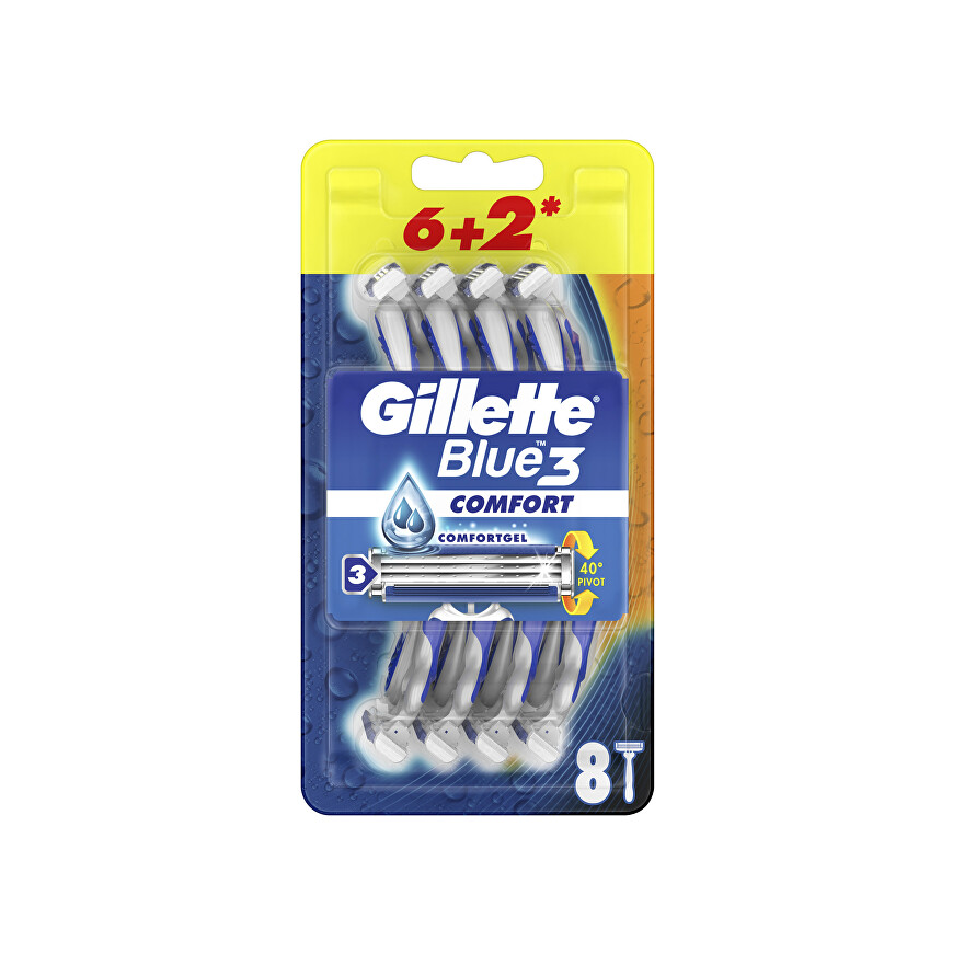 Blue3 Disposable razors Gillette Blue 3, 6 pcs.+ 2 pcs. – 3