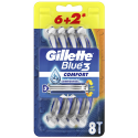 Blue3 Disposable razors Gillette Blue 3, 6 pcs.+ 2 pcs. Blue3 Disposable razors Gillette Blue 3, 6 pcs.+ 2 pcs.