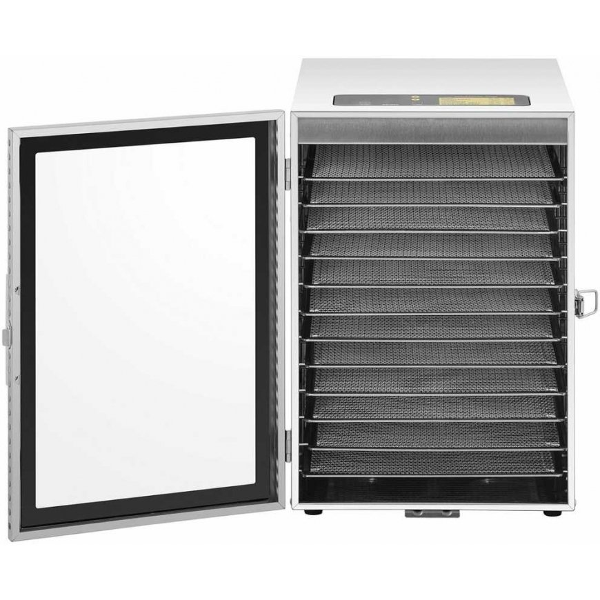 Royal Catering Profesionali maisto džiovyklė žolelėms, vaisiams ir grybams, 12 grotelių, 800 W – 4
