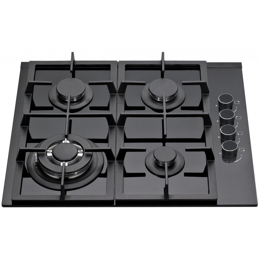 MPM 60-GMH-17 Black Built-in 58 cm Gas 4 zone(s)