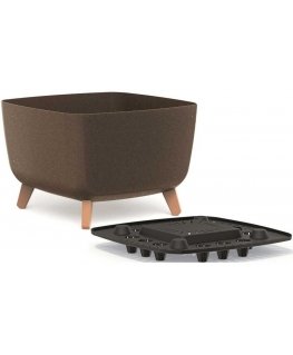 Prosperplast DONICZKA GRACIA SQUARE ECO WOOD 39x39CM KAWA