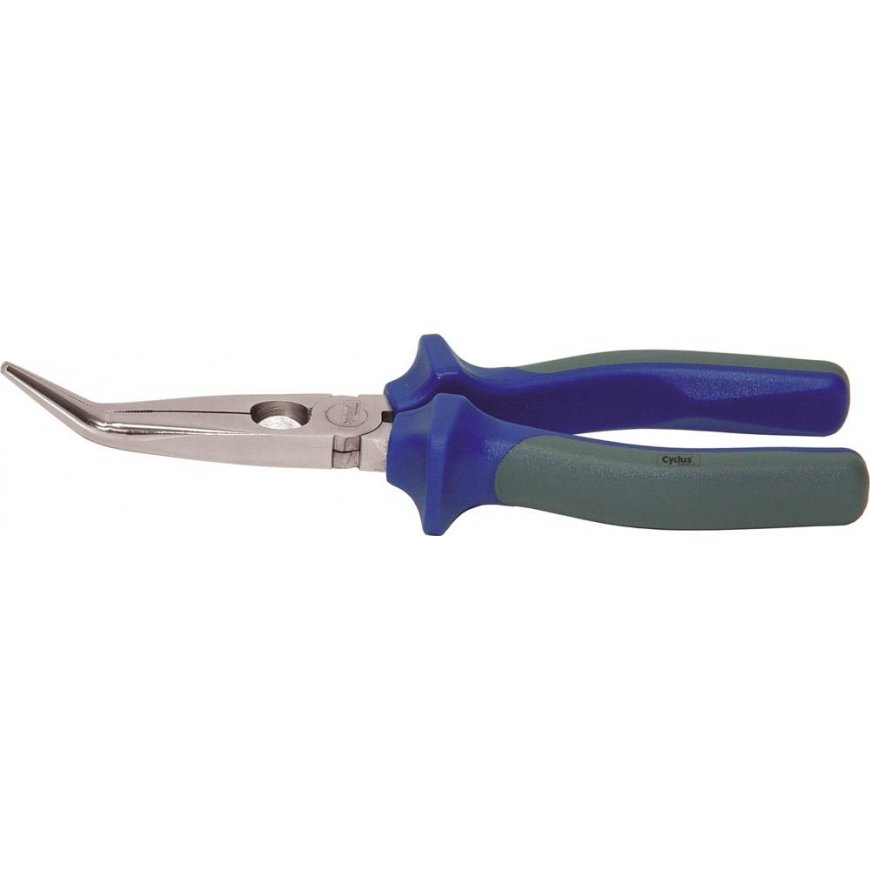 Įrankis žnyplės Cyclus Tools Long Nose sulenktas 200mm (720502)