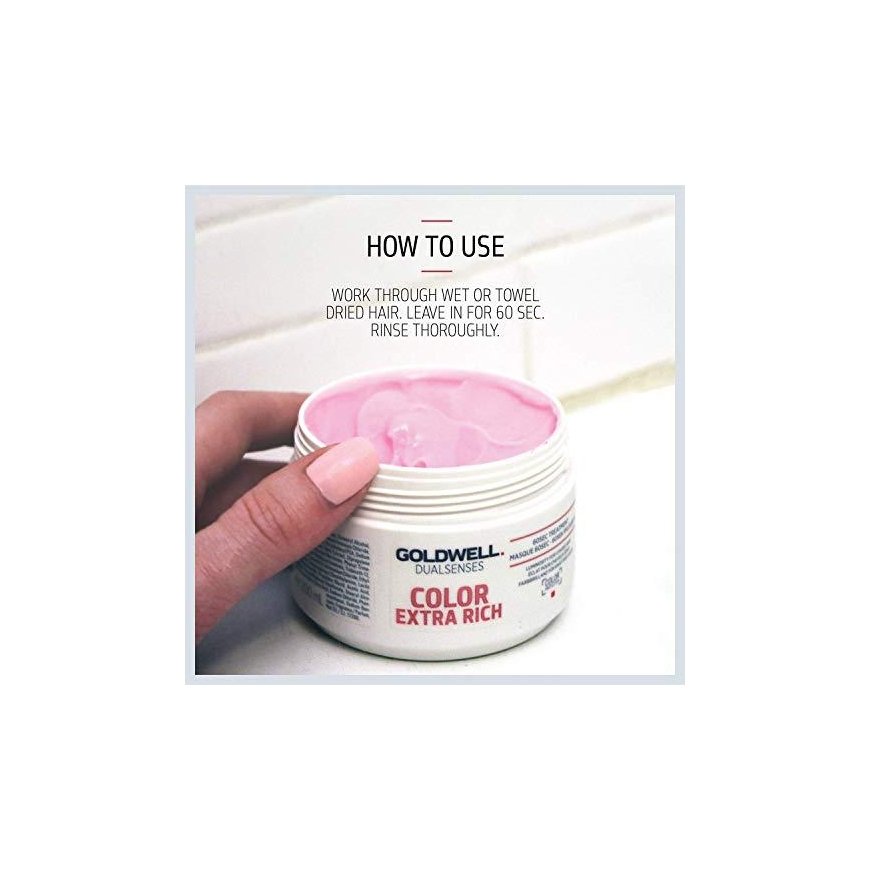 Color-treated hair mask Goldwell Dualsenses Color Extra Rich 60sec Treatment 200ml – 5